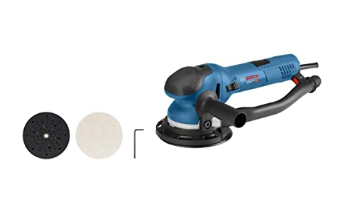 Bosch Professional GET 75-150 - Lijadora excéntrica turbo (750 W, Ø de plato lijador 150 mm, softstart, en caja)