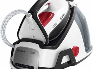 Bosch TDS6040 EasyComfort Serie 6 - Centro de planchado, 2.400 W, 5.8 bares de presión, color blanco y negro
