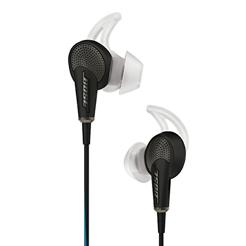 Bose QuietComfort 20 - Auriculares in-ear compatible con dispositivos Apple, con micrófono, control remoto integrado, reducción de ruido, Color Negro