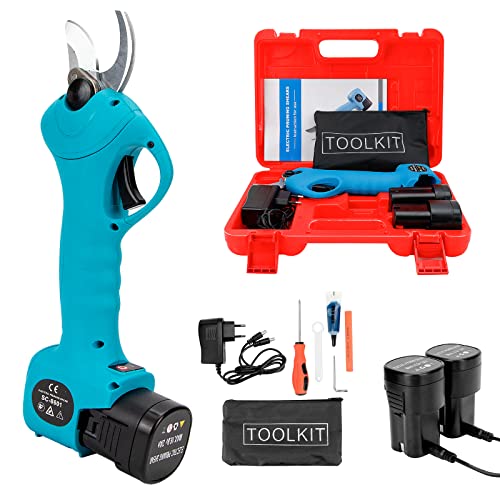 Bostar Tijera de Podar Electricas Cortador Eléctrico de Ramas Inalámbrica Profesional 16.8V Fuerte Hoja de Acero Dentro de 25MM para árboles Jardín