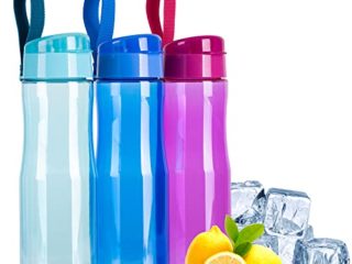 Botella de Agua deportiva. Botella Gimnasio sin BPA 750 ml Botella Agua Niños reutilizable Botella gym para correr Botella Tritan Ecológica Botella plastico duro. Bidon Deporte Estanco Azul