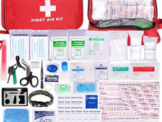 Botiquín de Primeros Auxilios de 200 Piezas,con Hielo, Manta de Emergencia,Máscara de RCP, Survival Tools Kit Bolsa Médica Emergencias para Coche, Hogar, Camping, Caza, Viajes, Aire Libre o Deportes