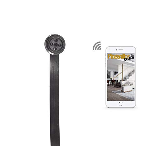 Botón cámara espía WiFi de Pinganillosocultos. Calidad HD 1080p Real. Ideal para Espionaje o exámenes (Folios A4)