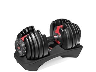 Bowflex SelectTech 552i macuerna 2-24 kg (1 mancuerna) Ajustables para Hogar, Adultos Unisex, Rojo, Negro, Gris, Talla Única