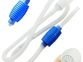 BPS® Limpiafondos Acuario Accesorio Sifón Limpieza Pecera Tubo Saca Agua Bomba Manual Cambiador el Agua 2 Dimensiones 170/207cm para Elegir (Blanco 170cm) BPS-6594 * 1