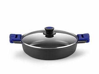 BRA Advanced Cacerola baja 32 cm, aluminio fundido, antiadherente, sin PFOA reforzado de rendimiento superior y resistencia a los arañazos y a la abrasión, Inducción, 5 litros [Amazon Exclusive]