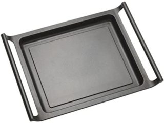 BRA Efficient - Plancha asador liso, 45 cm, aluminio fundido con antiadherente Teflon Platinum Plus