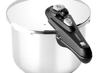 BRA RÁPIDA Vitesse Olla de 6 litros apta para todo tipo de cocinas incluida inducción, Acero Inoxidable, Plata, 22 cm