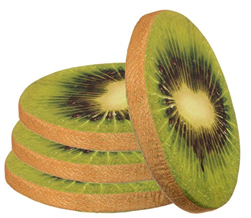 Brandsseller Cojín decorativo para asiento de frutas, en varios diseños (paquete de 4 unidades), color verde