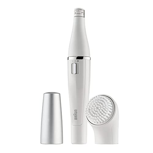 Braun Face 810 - Depiladora facial con cepillo limpiador facial, color blanco