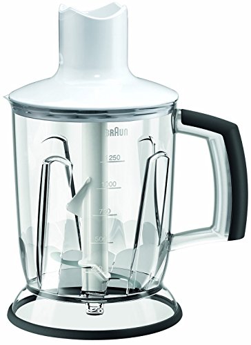 Braun Hogar Braun Accesorio BATIDORA MQ40 PICADORA 1,25ltsqv, 0 W, 0 Decibeles, Acero Inoxidable, plástico, Blanco