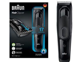 Braun Máquina Cortar Pelo Profesional, Cortapelos Hombre con 17 Ajustes de Longitud, HC 5050, Negro