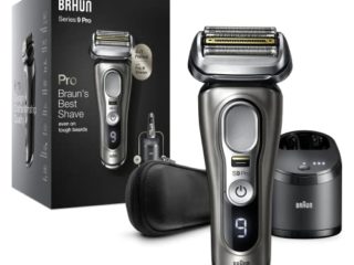 Braun Series 9 Pro 9465cc - Afeitadora eléctrica para hombre, cabezal 4+1 con ProLift Trimmer, estación de limpieza 5 en 1, 60 minutos de autonomía, Wet & Dry