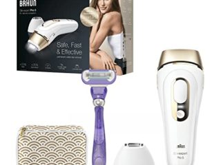 Braun Silk-expert Pro 5 Depiladora Mujer Luz Pulsada IPL, Cabezal de Precisión y Maquinilla de Afeitar Venus, Alternativa a la Depilación Láser en Casa, Regalos Originales para Mujer, PL 5137, Blanco