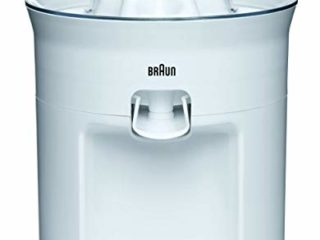 Braun TributeCollection CJ3050 - Exprimidor Eléctrico, 60 w, Sistema Antigoteo, Tapa Incluida, Apto para Lavavajillas, Blanco