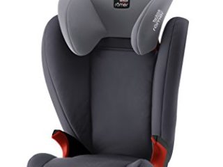 BRITAX RÖMER Silla Coche KID II BLACK SERIES Instalación con Cinturón de Seguridad Niño de 15 a 36 kg Grupo 2/3 de 3,5 a 12 Años, Storm Grey