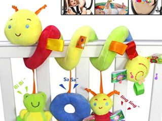 BROADREAM Sonajeros para Bebé Cochecito de Juguetepara Cuna con Timbre Asiento de Coche Juguetes para Colgar, Juguetes de Cochecitos de Bebé en Espiral (Insecto)