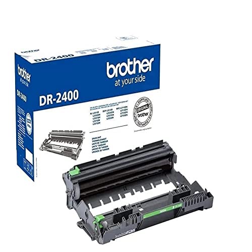 Brother DR2400 - Unidad de tambor de repuesto, 12000 páginas de autonomía, sin cartucho de tóner, Negro