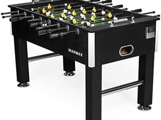 Buckshot Futbolín Negro Woodcounters Mesa De Futbol Incluyendo 2 Bolas - MDF Kabinett - Robusto 60kg - 141 x 77 x 89 cm