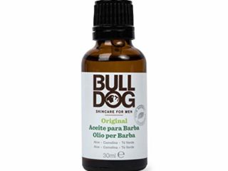 Bulldog Skincare - Aceite para Barba 30 ml con Ingredientes Naturales - Aloe Vera, Aceite de Camelina y Té Verde - Suaviza, Amolda y Acondiciona tu Barba