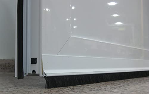 Burletes puerta ajustable, tira de burlete bajo puerta autoadhesivo (Blanco)