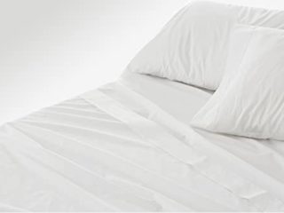 Burrito Blanco Sábanas de Hostelería | Juego de Sábanas 120x190/200 | Ropa de Cama Algodón/Poliéster | Fácil Planchado | Color Blanco | Disponible en Más Medidas