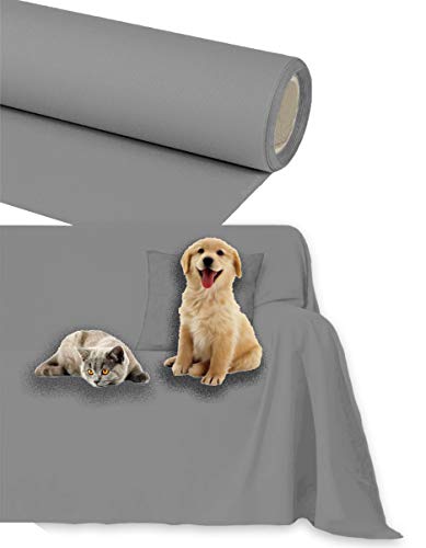 Byour3® Funda De Sofá Impermeable 3 4 2 Plazas Protector Sofás Anti Rasguños Pelos Perros Gatos Animales Niños Lona Sofa Algodón Cubre Todo También por Chaise Longue (Gris Acero, 2/3 plazas)