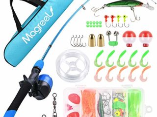 Caña de Pesca para Niños, Vara de Pescar Telescópica Set de Carrete de Spincast Sedales Anzuelos Cebos Señuelos para Spinning Baitcasting Lanzado Surf Fishing Aparejos Portátil