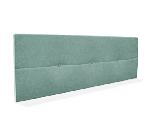 Cabecero de Polipiel o Tela AQUALINE Pro cabeceros Cabezal tapizado Cama Lujo (Tela Verde Agua, 160cm (Camas 150/160))
