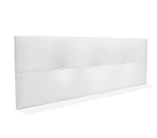 Cabecero de Polipiel o Tela AQUALINE Pro cabeceros Cabezal tapizado Cama Lujo (Polipiel Blanco, 160cm (Camas 150/160))