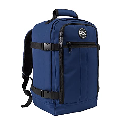 Cabin Max Metz - Mochila pequeña de 20 litros Stowaway, 40 x 20 x 25 cm, ideal como equipaje de mano en el avión, azul marino, 40 x 20 x 25cm