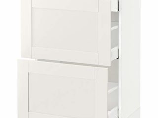 Cabina base METOD/MAXIMERA con 2 frentes/3 cajones 60x39,4x88 cm blanco/Sävedal blanco