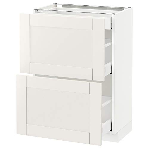 Cabina base METOD/MAXIMERA con 2 frentes/3 cajones 60x39,4x88 cm blanco/Sävedal blanco