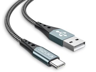 Cable USB C, [1M] Cable de carga rápida de nailon USB tipo C para Samsung Galaxy S22,S21 Ultra,S20+,Note 20,Z Fold 3,Huawei P50, Mate 40 Pro+,MateBook,Xiaomi Mi 11 Lite,10,OnePlus 9, Google Pixel 6