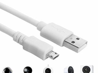 Cable USB para WyzeCam, WyzeCam Pan, YI, cámara, NestCam interior, Netvue, KasaCam interior, Furbo Dog, Blink,USB a Micro USB cable de carga para cámara de seguridad (10m)