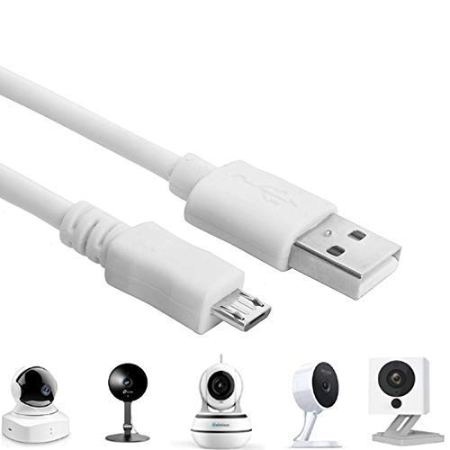Cable USB para WyzeCam, WyzeCam Pan, YI, cámara, NestCam interior, Netvue, KasaCam interior, Furbo Dog, Blink,USB a Micro USB cable de carga para cámara de seguridad (10m)