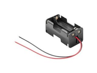 CABLEPELADO Portapilas para 4 Pilas LR6 AA Negro