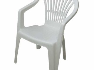 CABLEPELADO - Silla plástico apilable - Interior - Exterior - Ligera y Resistente - diseño Tradicional - Libre tóxicos - Color Blanco
