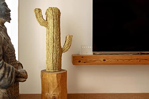Cactus de Esparto pleita Trenzada a Mano - Figura de decoración para Cualquier Estancia Interior o Exterior, Hecho en España (70)