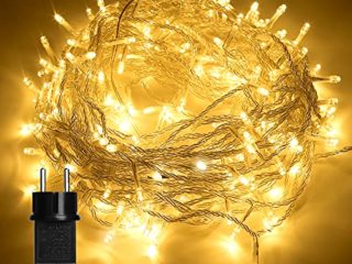 Cadena de Luces con Enchufe, 53M 400 LED Luces de Hadas, Luces de Arbol de Navidad, IP44 Impermeable Guirnalda Luz con 8 Modos, Guirnaldas Luminosas Decoración para Exterior y Interior, Fiesta, Boda