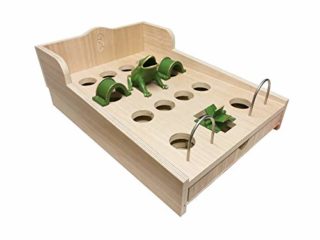 CADENAS ® - Juego de la Rana “14 Hoyos”, de Hierro Fundido, con Cajón de Madera (Sin Patas)