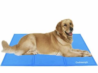 Cadosoigh Alfombra refrescante para Perro Alfombra de Refrigeración Animales Mascotas Colchoneta Cama Manta Refrigerante Automática Ideal para para Perros Gatos en Verano(120 * 70 CM)