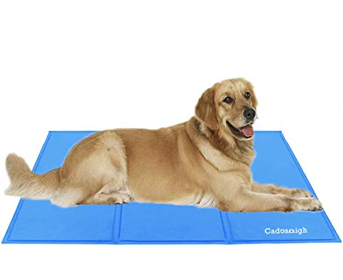 Cadosoigh Alfombra refrescante para Perro Alfombra de Refrigeración Animales Mascotas Colchoneta Cama Manta Refrigerante Automática Ideal para para Perros Gatos en Verano(120 * 70 CM)