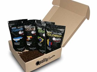 ☕ Café en grano natural. 100% Arabica. Pack para regalo y degustación. 4 orígenes: Colombia, Uganda, Brasil, Honduras. 4x250g. Tostado artesanal.