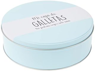 Caja Galletas Metal, Azul, 22 x 7 cm