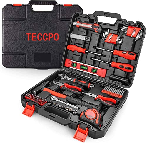 Caja Herramientas 102 en 1, X-CREATOR Maletín de Herramientas Portátil 102 Piezas, Destornillador con Cuchillo de Martillo, Herramientas Mecánicas para Reparaciones Diarias, Perfecto Hogar y Oficina