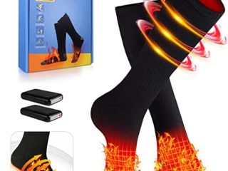 Calcetines Calefactables Mujer Hombre ,4500mAh Calcetines con Calefaccion Invierno De con 3 Ajustes De CalefaccióN, Calcetines Termicos Mujer Hombres Recargables Calcetines Calefactables para