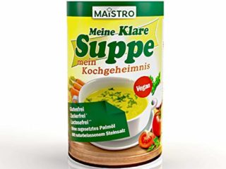 Caldo de vegetales veganos y condimentos, sin disparador alergénico, sin grasa de palma, simple, rápido y deliciosamente preparado. Sopa de verduras 900 g / 45 litros con sal de roca natural