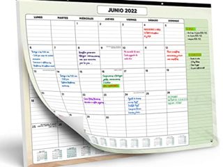 Calendario de Pared 2021 2022 de SmartPanda – Calendario Mensual de Sobremesa – Nov 2021 a Diciembre de 2022 – Vista de un Mes – 33 cm x 43 cm