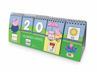 Calendario Infantil con Pictogramas de Peppa Pig |Atemporal en Formato Escritorio